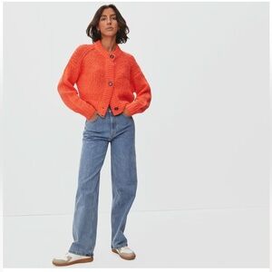Everlane chunky knit sweater, cropped cardigan